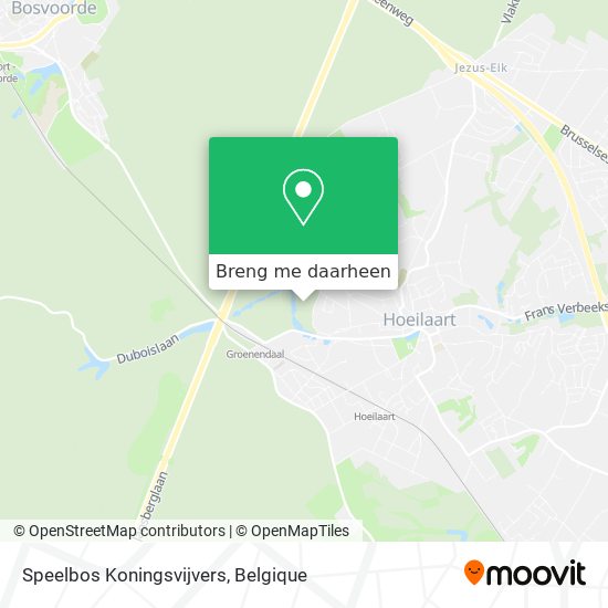 Speelbos Koningsvijvers kaart