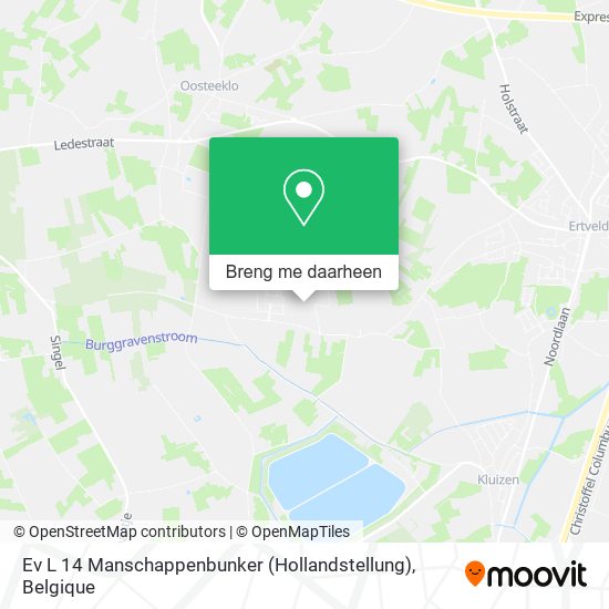 Ev L 14 Manschappenbunker (Hollandstellung) kaart