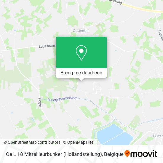 Oe L 18 Mitrailleurbunker (Hollandstellung) kaart