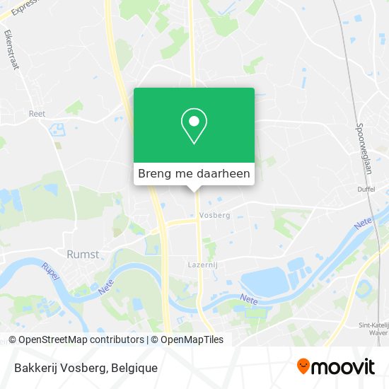 Bakkerij Vosberg kaart