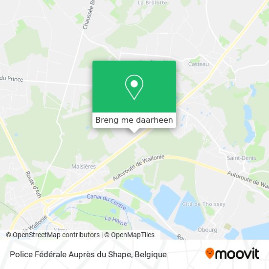 Police Fédérale Auprès du Shape kaart