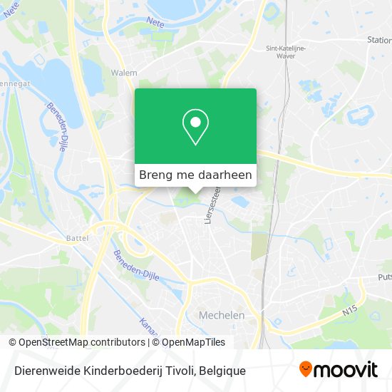 Dierenweide Kinderboederij Tivoli kaart