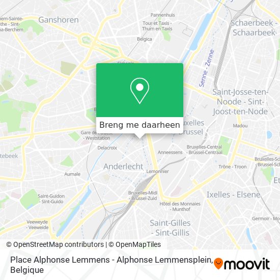 Place Alphonse Lemmens - Alphonse Lemmensplein kaart