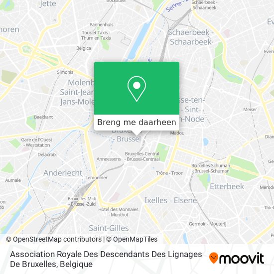 Association Royale Des Descendants Des Lignages De Bruxelles kaart
