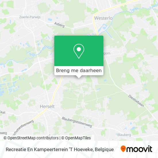 Recreatie En Kampeerterrein ’T Hoeveke kaart
