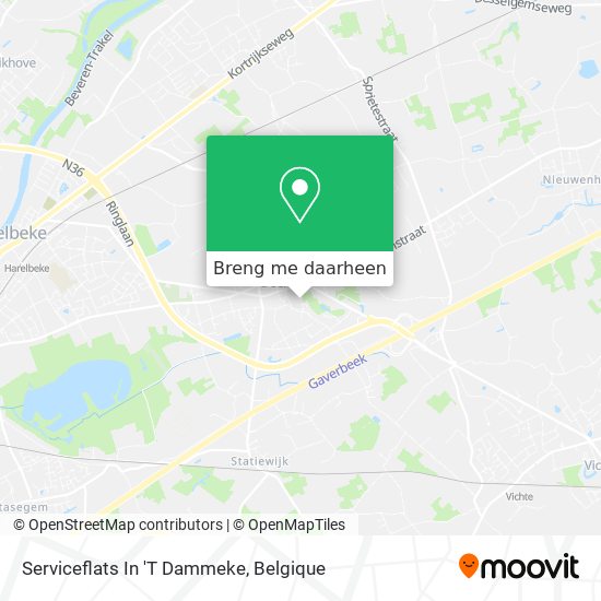 Serviceflats In 'T Dammeke kaart
