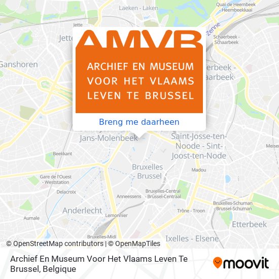Archief En Museum Voor Het Vlaams Leven Te Brussel kaart