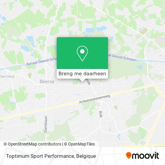 Toptimum Sport Performance kaart