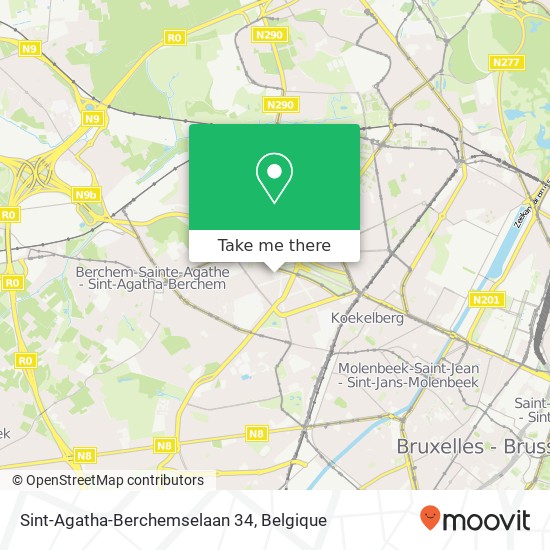 Sint-Agatha-Berchemselaan 34 kaart