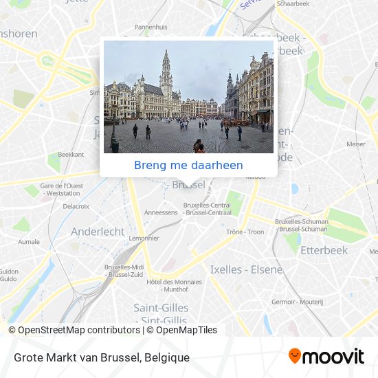 Grote Markt van Brussel kaart