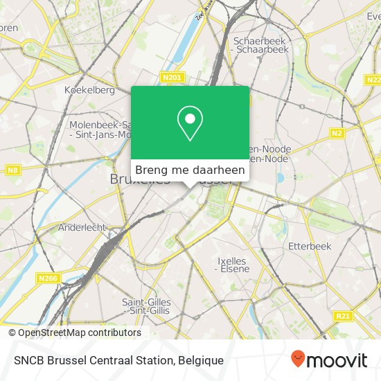 SNCB Brussel Centraal Station kaart