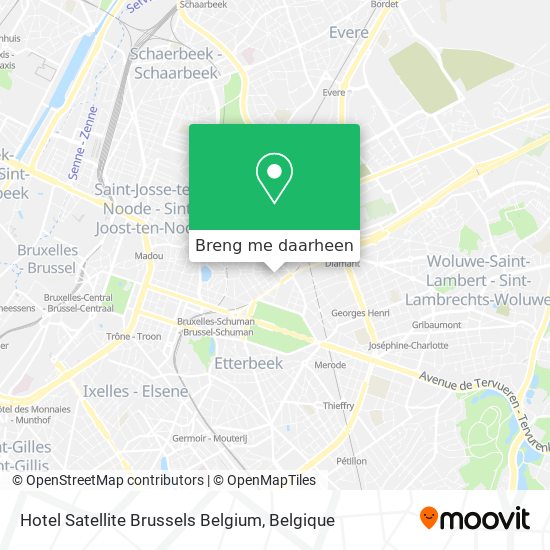 Hotel Satellite Brussels Belgium kaart