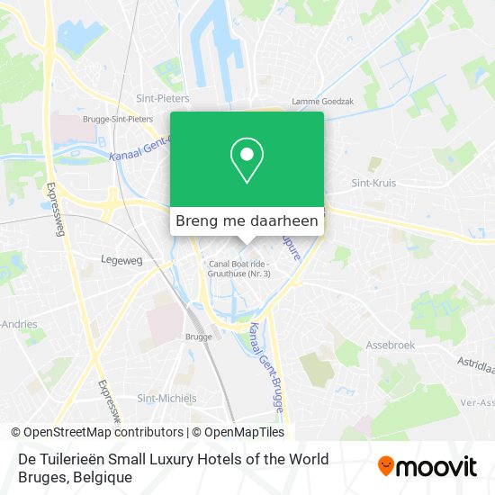 De Tuilerieën Small Luxury Hotels of the World Bruges kaart