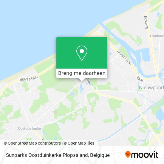 Sunparks Oostduinkerke Plopsaland kaart