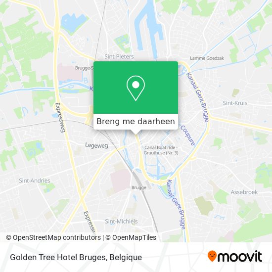 Golden Tree Hotel Bruges kaart