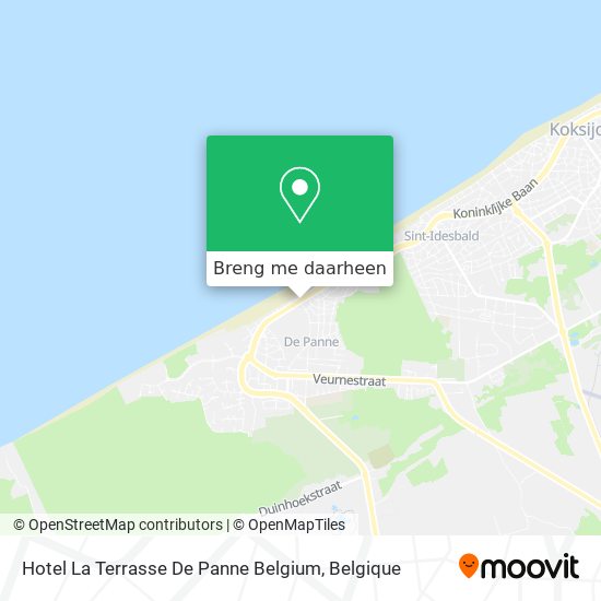 Hotel La Terrasse De Panne Belgium kaart