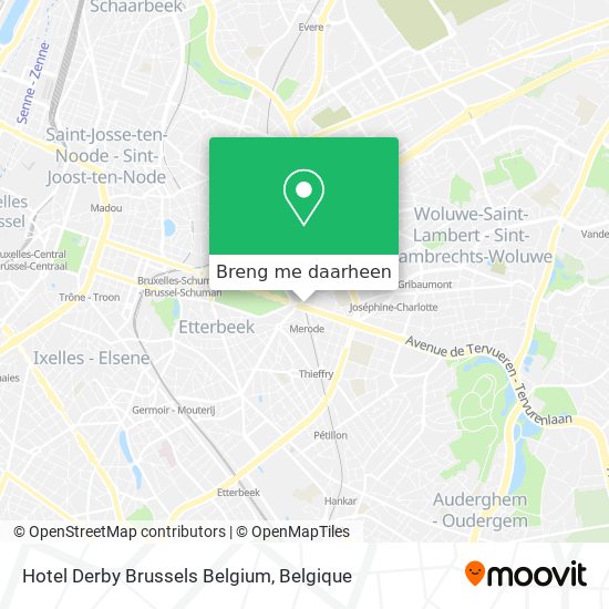 Hotel Derby Brussels Belgium kaart