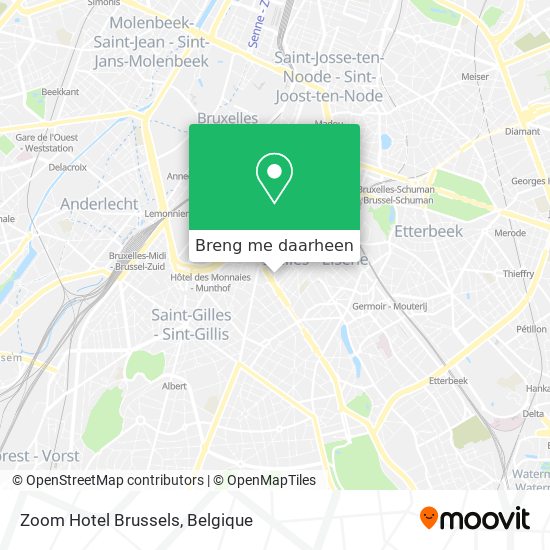Zoom Hotel Brussels kaart
