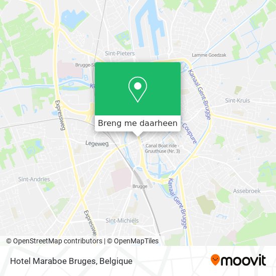 Hotel Maraboe Bruges kaart