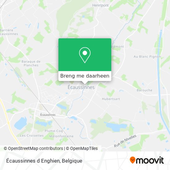 Écaussinnes d Enghien kaart