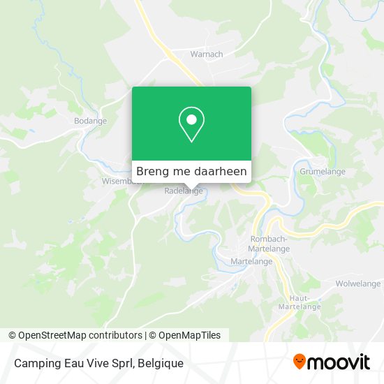 Camping Eau Vive Sprl kaart