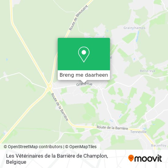 Les Vétérinaires de la Barrière de Champlon kaart