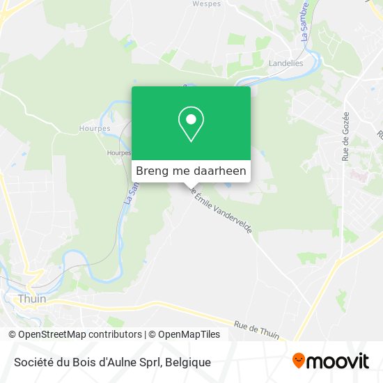 Société du Bois d'Aulne Sprl kaart