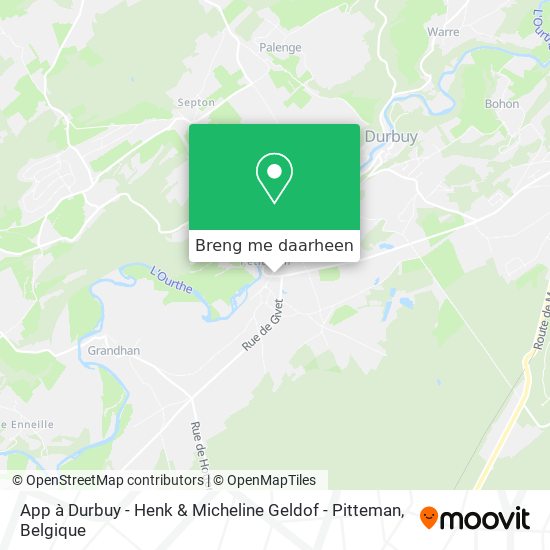 App à Durbuy - Henk & Micheline Geldof - Pitteman kaart