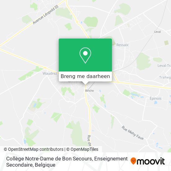Collège Notre-Dame de Bon Secours, Enseignement Secondaire kaart