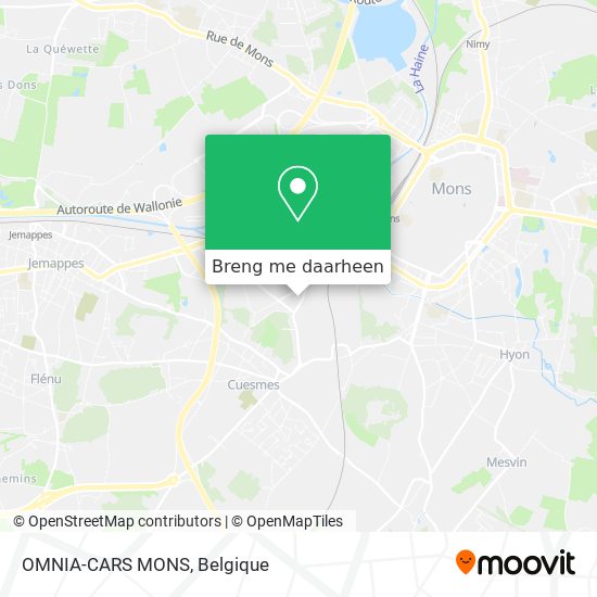 OMNIA-CARS MONS kaart