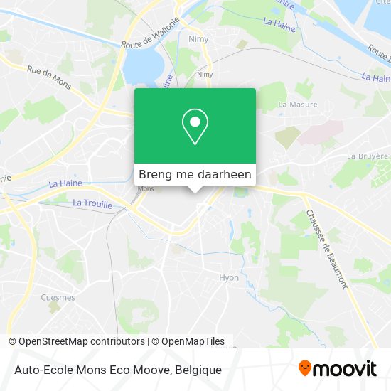 Auto-Ecole Mons Eco Moove kaart