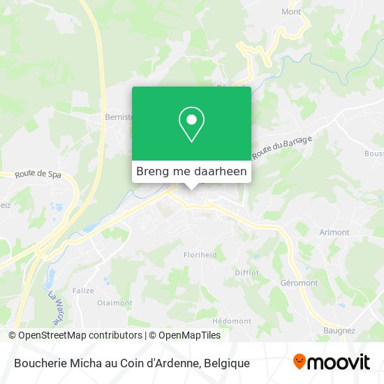 Boucherie Micha au Coin d'Ardenne kaart