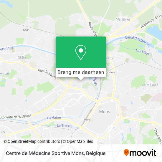 Centre de Médecine Sportive Mons kaart