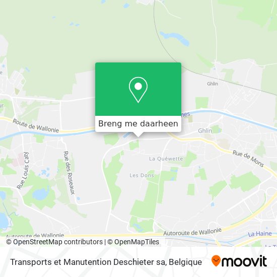 Transports et Manutention Deschieter sa kaart