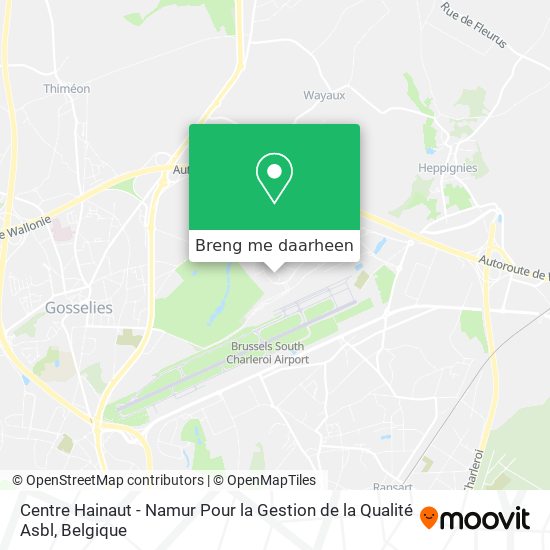 Centre Hainaut - Namur Pour la Gestion de la Qualité Asbl kaart