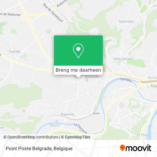 Point Poste Belgrade kaart