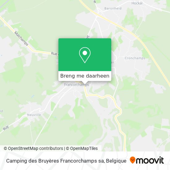 Camping des Bruyères Francorchamps sa kaart