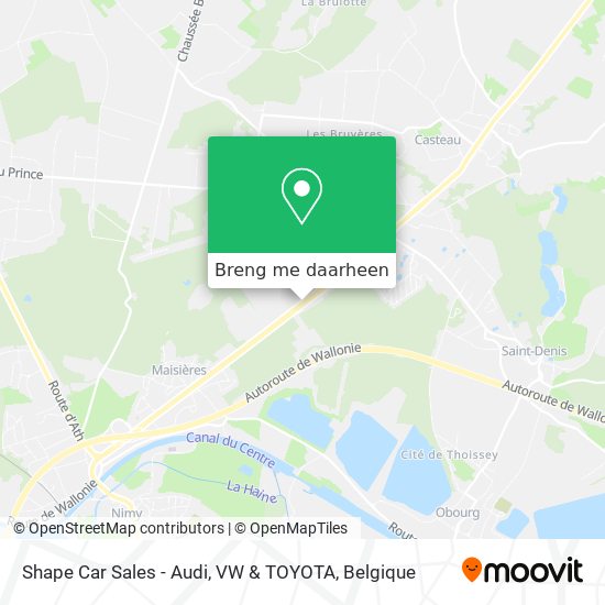Shape Car Sales - Audi, VW & TOYOTA kaart