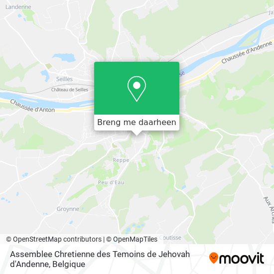 Assemblee Chretienne des Temoins de Jehovah d'Andenne kaart