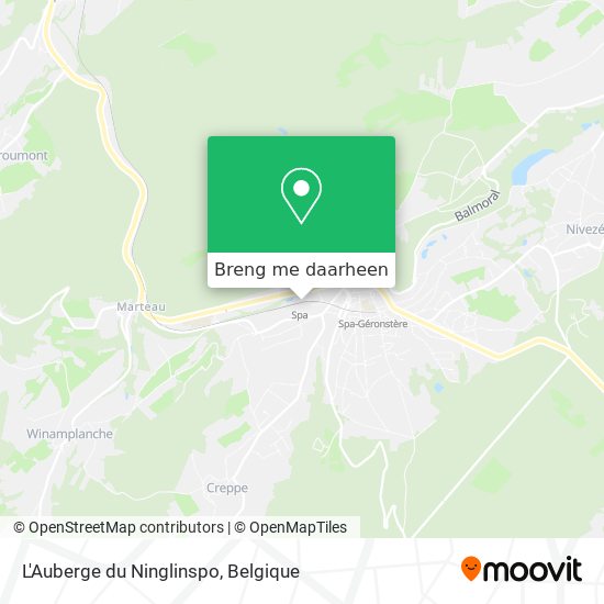 L'Auberge du Ninglinspo kaart