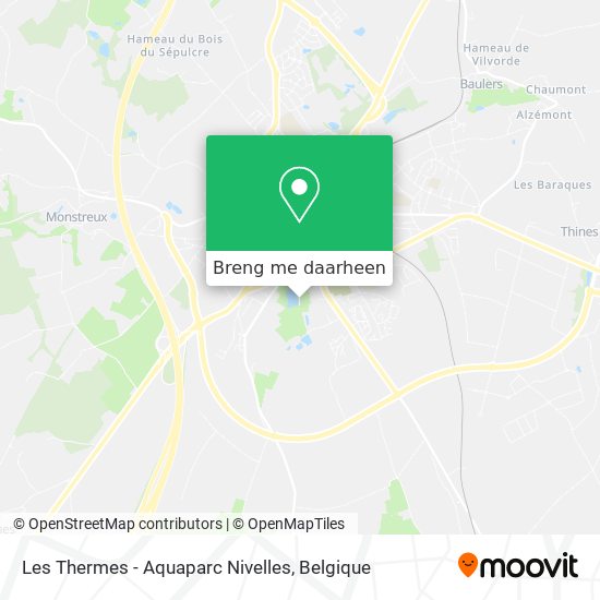 Les Thermes - Aquaparc Nivelles kaart