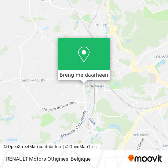 RENAULT Motors Ottignies kaart