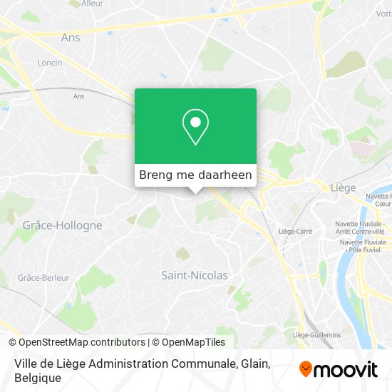 Ville de Liège Administration Communale, Glain kaart
