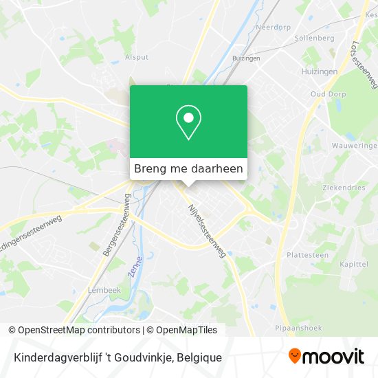 Kinderdagverblijf 't Goudvinkje kaart