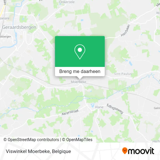 Viswinkel Moerbeke kaart