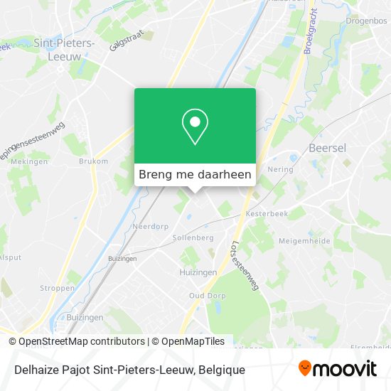 Delhaize Pajot Sint-Pieters-Leeuw kaart