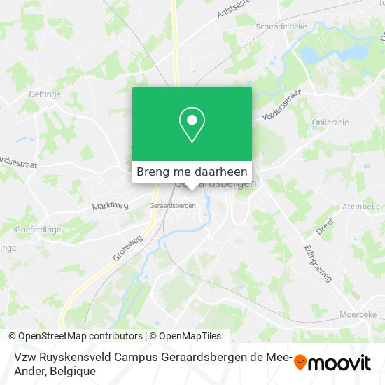 Vzw Ruyskensveld Campus Geraardsbergen de Mee-Ander kaart