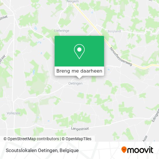 Scoutslokalen Oetingen kaart