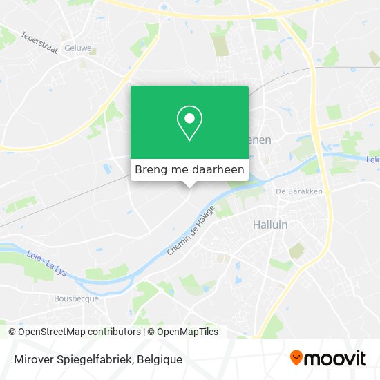 Mirover Spiegelfabriek kaart