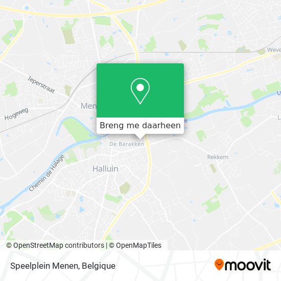 Speelplein Menen kaart